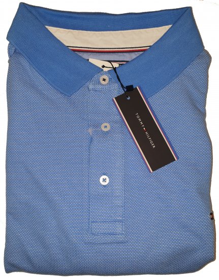 Tommy Hilfiger Jacquard Structure Polo Blue - Motley beprotiškas balandžio išpardavimas - 