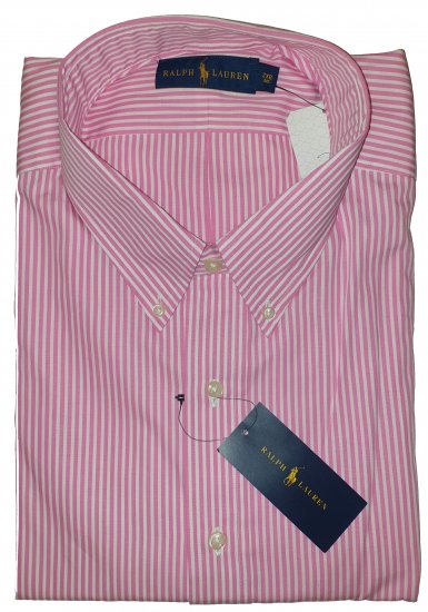 Polo Ralph Lauren 702 Shirt Pink/White - Motley beprotiškas balandžio išpardavimas -