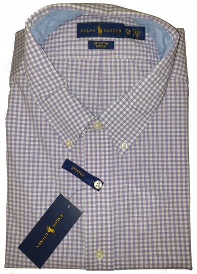 Polo Ralph Lauren 5002 Classic Shirt Purple - Motley beprotiškas balandžio išpardavimas - 