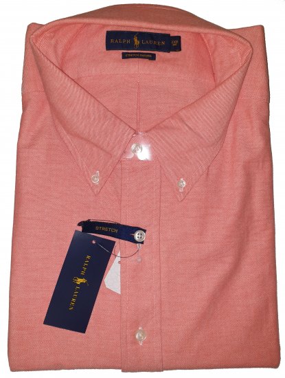 Ralph Lauren TC7E Long Sleeve Shirt Orange/White - Motley beprotiškas balandžio išpardavimas - 
