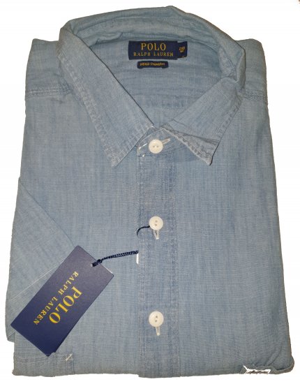 Polo Ralph Lauren TC7E Short Sleeve Shirt Lite Indigo - Motley beprotiškas balandžio išpardavimas - 