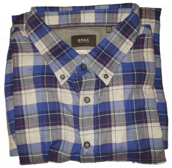 Brax 419030 Shirt Blue - Motley beprotiškas balandžio išpardavimas - 