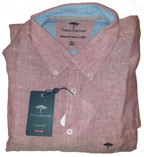 Fynch-Hatton 6156 Shirt Red - Motley beprotiškas balandžio išpardavimas - 