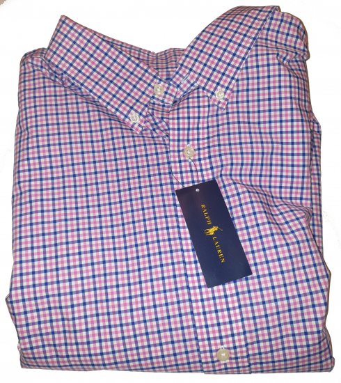 Ralph Lauren TC6D Shirt Pink/Royal - Motley beprotiškas balandžio išpardavimas - 