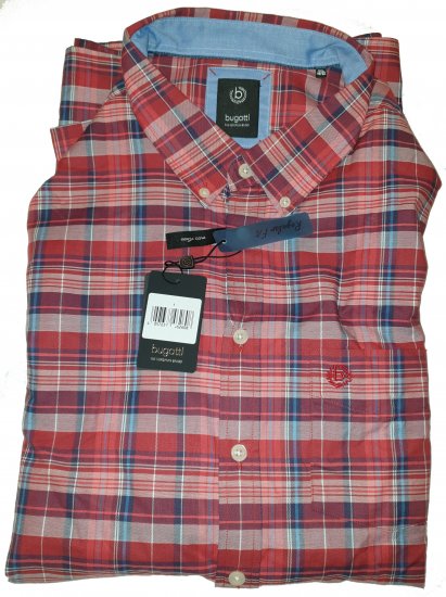 Bugatti 78315 Shirt Red - Motley beprotiškas balandžio išpardavimas - 