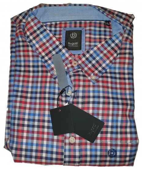 Bugatti 78324 Short Sleeve Shirt - Motley beprotiškas balandžio išpardavimas - 