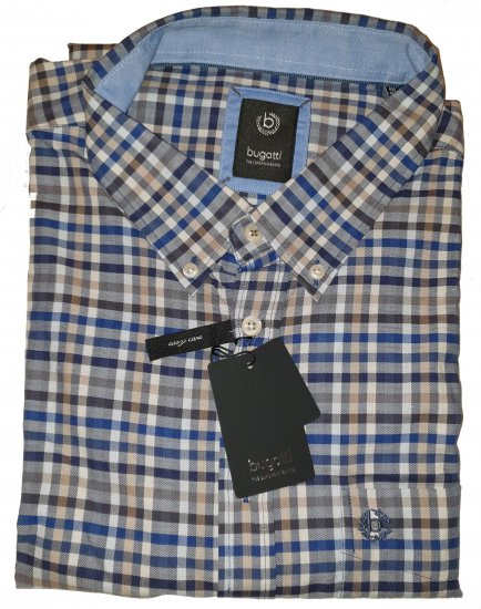Bugatti 78324 Short Sleeve Shirt - Motley beprotiškas balandžio išpardavimas - 