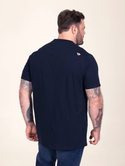 D555 Slater Markšinėliai su spauda Tamsiai mėlyna - Marškinėliai - Marškinėliai - 2XL-14XL