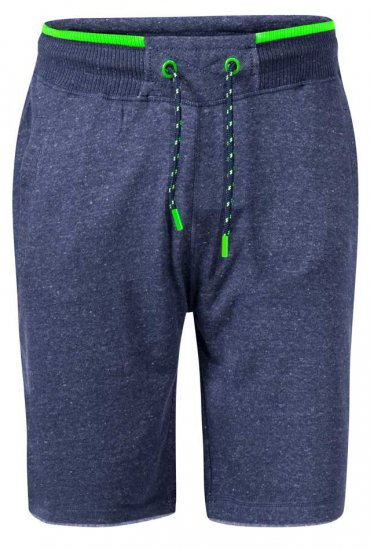 D555 Electra1 Ribbed Waist Fleece Shorts With Pockets Navy Marl - Laisvalaikio kelnės ir šortai - Laisvalaikio Kelnės ir Šortai - 2XL-12XL