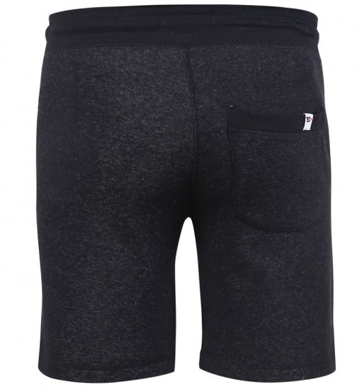 D555 HARLOW Jersey Shorts Black Twist - Laisvalaikio kelnės ir šortai - Laisvalaikio Kelnės ir Šortai - 2XL-12XL