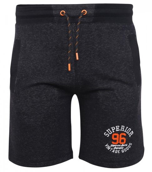 D555 HARLOW Jersey Shorts Black Twist - Laisvalaikio kelnės ir šortai - Laisvalaikio Kelnės ir Šortai - 2XL-12XL