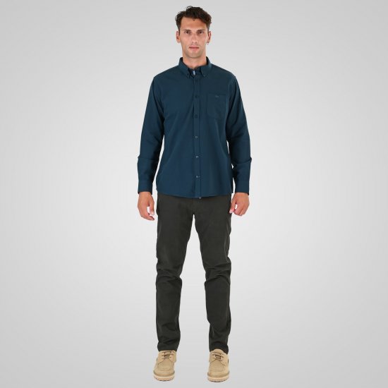 Double Outfitters GS-5225 Oksfordo marškiniai Tamsiai žalia - Marškiniai - Marškiniai - 2XL-8XL