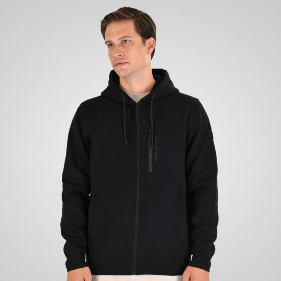 Double Outfitters MTOP-1160 Džemperis su gobtuvu ir užtrauktuku Juoda - Megztiniai ir džemperiai - Megztiniai ir Džemperiai - 2XL-14XL
