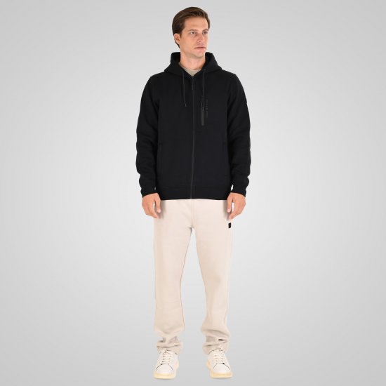 Double Outfitters MTOP-1160 Džemperis su gobtuvu ir užtrauktuku Juoda - Megztiniai ir džemperiai - Megztiniai ir Džemperiai - 2XL-14XL