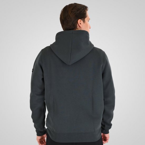 Double Outfitters MTOP-1160 Džemperis su gobtuvu ir užtrauktuku Tamsiai žalia - Megztiniai ir džemperiai - Megztiniai ir Džemperiai - 2XL-14XL