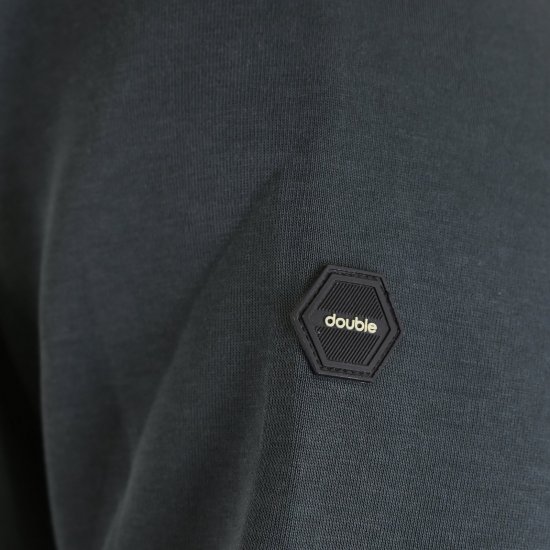 Double Outfitters MTOP-1160 Džemperis su gobtuvu ir užtrauktuku Tamsiai žalia - Megztiniai ir džemperiai - Megztiniai ir Džemperiai - 2XL-14XL