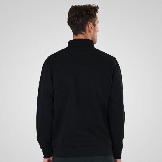 Double Outfitters MTOP-1163 Džemperis su trumpu užtrauktuku Juoda - Megztiniai ir džemperiai - Megztiniai ir Džemperiai - 2XL-14XL