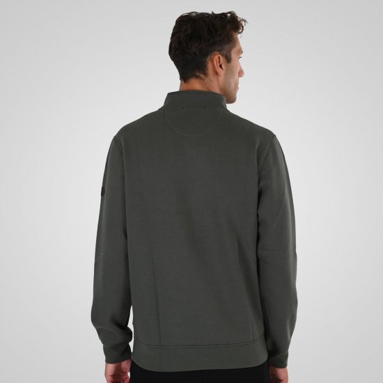 Double Outfitters MTOP-1163 Džemperis su trumpu užtrauktuku Chaki - Megztiniai ir džemperiai - Megztiniai ir Džemperiai - 2XL-14XL
