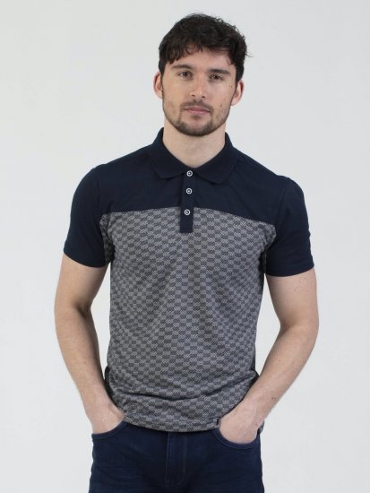 Mish Mash Doha Contrast Polo Navy - Polo marškinėliai - Polo marškinėliai - 2XL-8XL