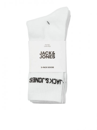 Jack & Jones Melvin Teniso kojinės Balta 3-pack - Apatinis trikotažas ir plaukimo apranga - Apatinis trikotažas - 2XL-8XL