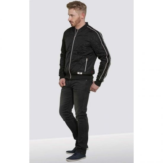 D555 Skipton Quilted Bomber Jacket Black - Didelės vyriškos striukės - Didelės vyriškos striukės