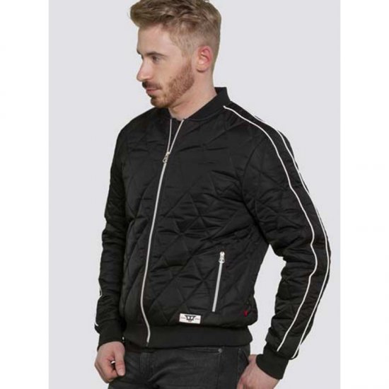 D555 Skipton Quilted Bomber Jacket Black - Didelės vyriškos striukės - Didelės vyriškos striukės