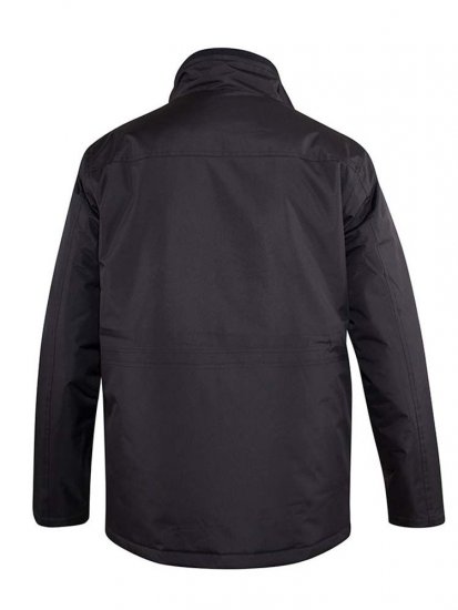 D555 Fargo Five Pocket Jacket With Ribbed Neck and Inner Quilting Black - Didelės vyriškos striukės - Didelės vyriškos striukės