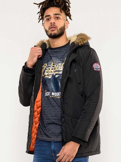 D555 Dundee Parka Jacket With Fur trimming and Teddy Fur Lined hood - Didelės vyriškos striukės - Didelės vyriškos striukės