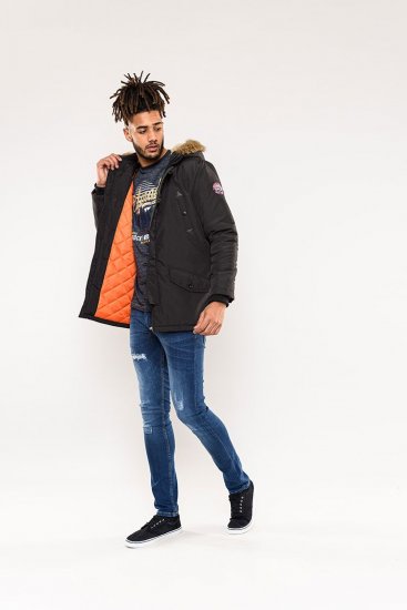D555 Dundee Parka Jacket With Fur trimming and Teddy Fur Lined hood - Didelės vyriškos striukės - Didelės vyriškos striukės