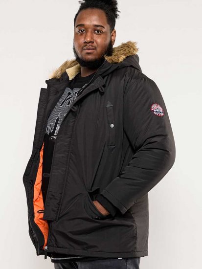 D555 Dundee Parka Jacket With Fur trimming and Teddy Fur Lined hood - Didelės vyriškos striukės - Didelės vyriškos striukės