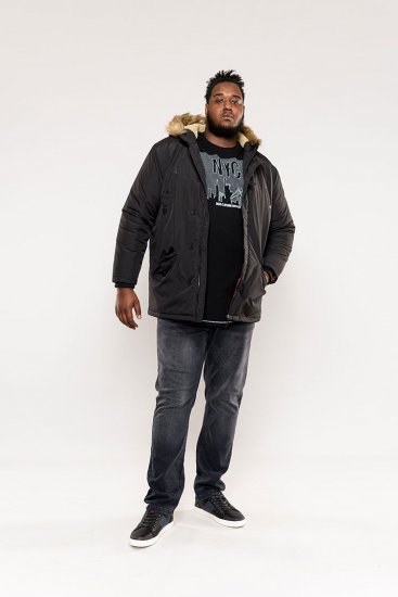 D555 Dundee Parka Jacket With Fur trimming and Teddy Fur Lined hood - Didelės vyriškos striukės - Didelės vyriškos striukės