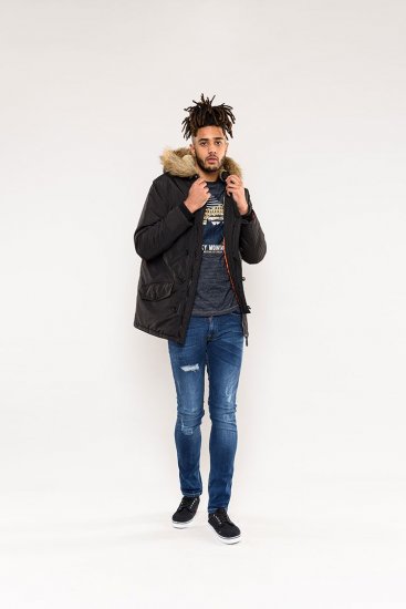 D555 Dundee Parka Jacket With Fur trimming and Teddy Fur Lined hood - Didelės vyriškos striukės - Didelės vyriškos striukės