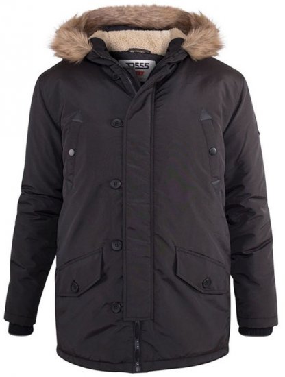 D555 Dundee Parka Jacket With Fur trimming and Teddy Fur Lined hood - Didelės vyriškos striukės - Didelės vyriškos striukės