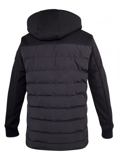 D555 Hampshire Hooded Quilted Jacket Black - Didelės vyriškos striukės - Didelės vyriškos striukės