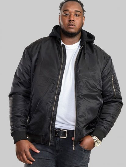 D555 Poppleford Bomber Jacket With Detachable Fleece Hood - Didelės vyriškos striukės - Didelės vyriškos striukės