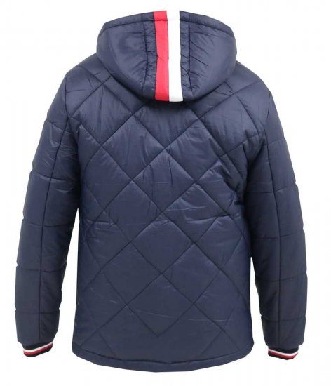 D555 Angus Diamond Quilted Puffer Jacket Navy - Didelės vyriškos striukės - Didelės vyriškos striukės