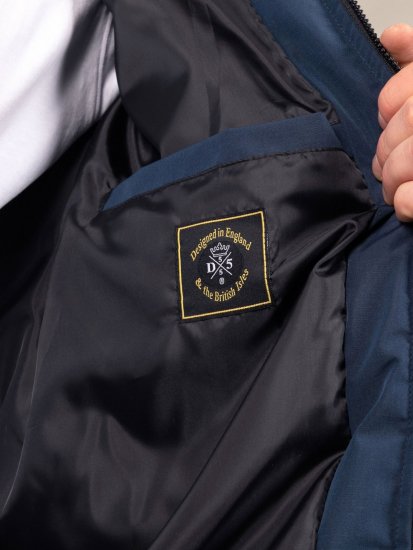 D555 Hank Ripstop Contrast Panelled Padded Hooded Jacket Tamsiai mėlyna - Didelės vyriškos striukės - Didelės vyriškos striukės