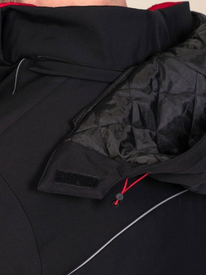 D555 Jamie Soft Shell Detachable Hood Padded Jacket Juoda - Didelės vyriškos striukės - Didelės vyriškos striukės