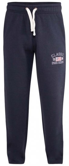 D555 Mayson Embroidered And Applique Open Hem Jogger With Drawcord Navy - Laisvalaikio kelnės ir šortai - Laisvalaikio Kelnės ir Šortai - 2XL-12XL