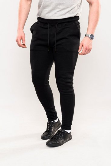 D555 Brandon Sweatpants with Tapered leg Black - Laisvalaikio kelnės ir šortai - Laisvalaikio Kelnės ir Šortai - 2XL-12XL