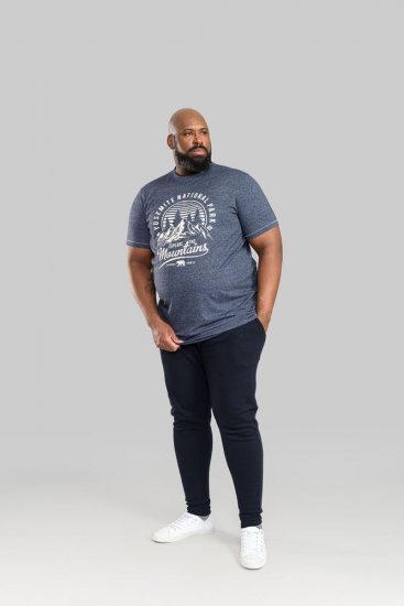 D555 Brandon Sweatpants with Tapered leg Navy - Laisvalaikio kelnės ir šortai - Laisvalaikio Kelnės ir Šortai - 2XL-12XL