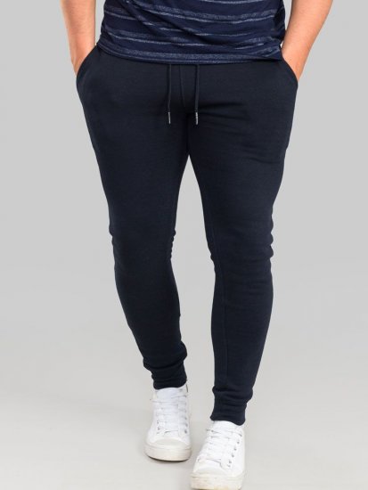 D555 Brandon Sweatpants with Tapered leg Navy - Laisvalaikio kelnės ir šortai - Laisvalaikio Kelnės ir Šortai - 2XL-12XL