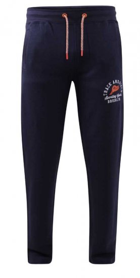 D555 Chilworth Open Hem Jogger Navy - Laisvalaikio kelnės ir šortai - Laisvalaikio Kelnės ir Šortai - 2XL-12XL