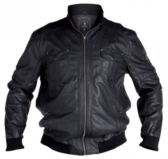 D555 Faux Leather Jacket - Didelės vyriškos striukės - Didelės vyriškos striukės