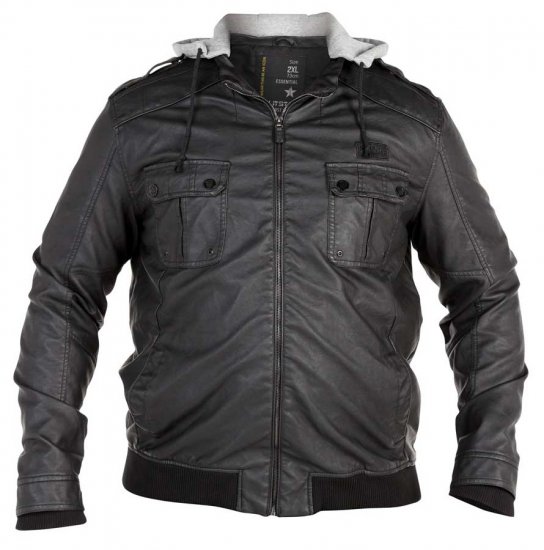 Split Star Faux Leather Jacket - Didelės vyriškos striukės - Didelės vyriškos striukės