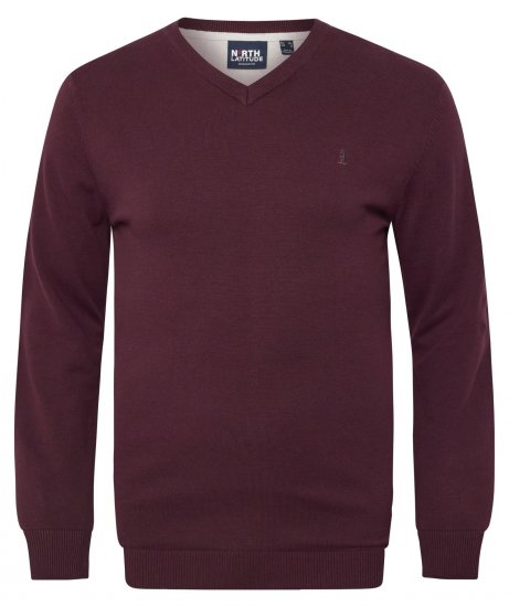 North Latitude 53133 V-Neck Knit Raudona - Megztiniai ir džemperiai - Megztiniai ir Džemperiai - 2XL-14XL