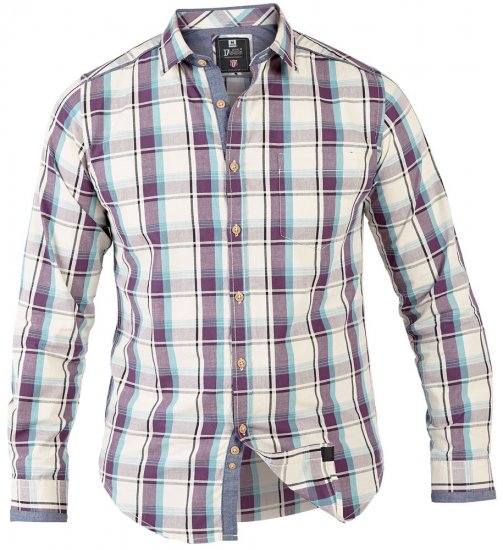 D555 Utah Shirt Ecru - Marškiniai - Marškiniai - 2XL-8XL