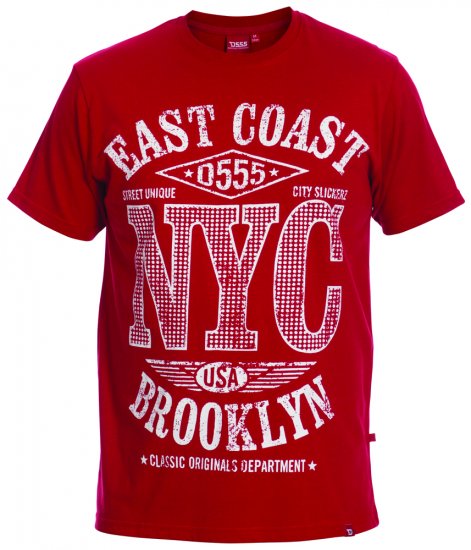 D555 Riga Tee + Shirt - Marškiniai - Marškiniai - 2XL-8XL