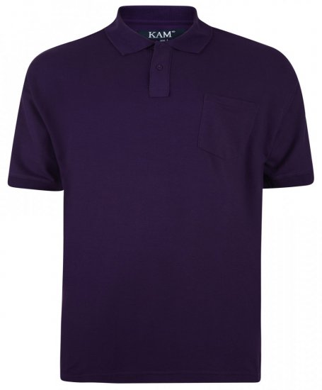 Kam Jeans Polo Marškinėliai Violetiniai - Polo marškinėliai - Polo marškinėliai - 2XL-8XL