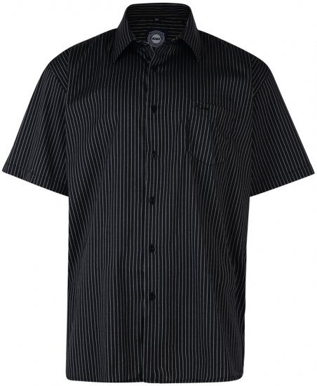 Kam Jeans 6093 S/S Shirt Black - Marškiniai - Marškiniai - 2XL-8XL